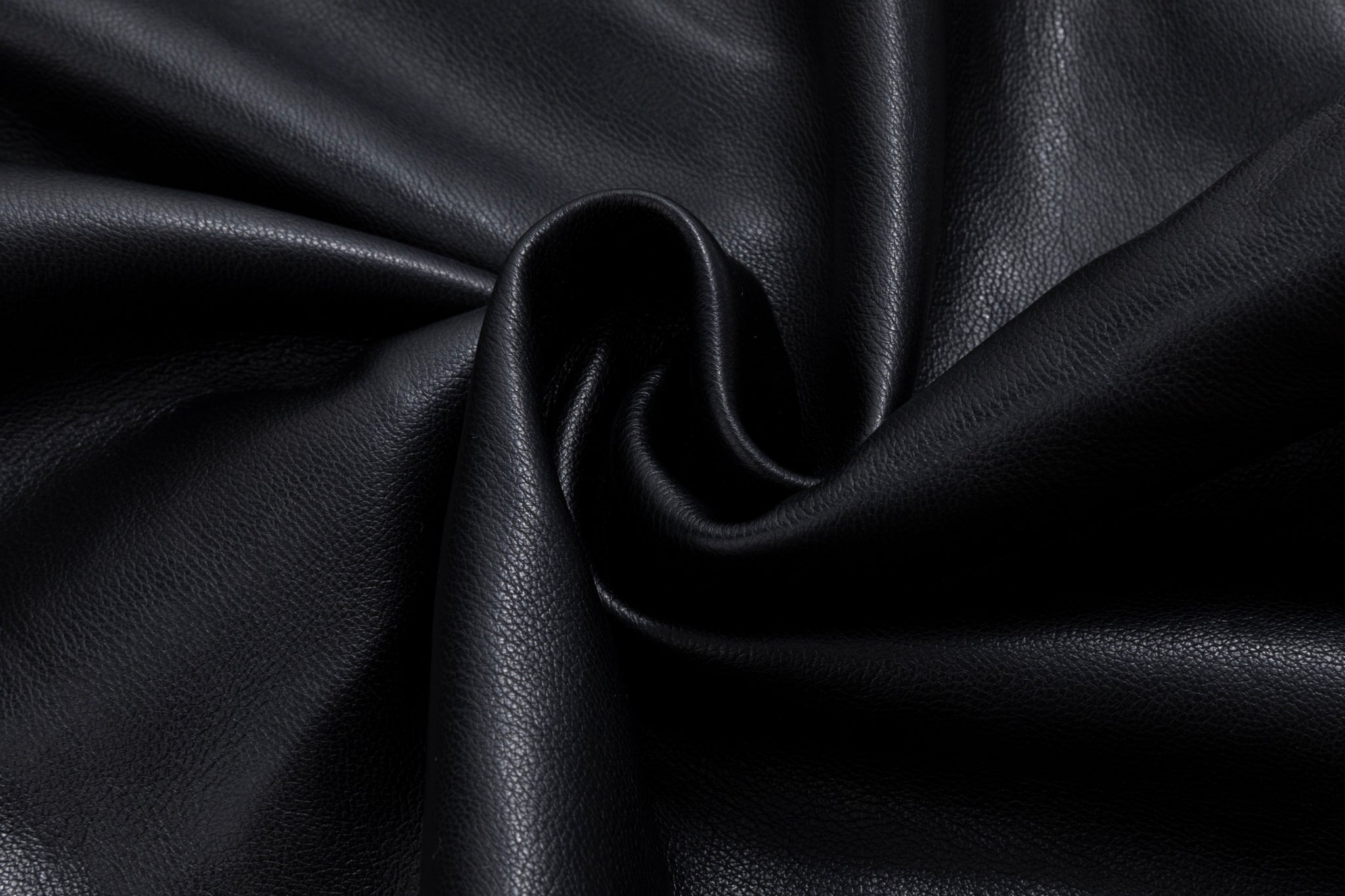Leather Dress With Waist Tie - Black