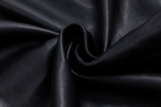 Leather Dress With Waist Tie - Black