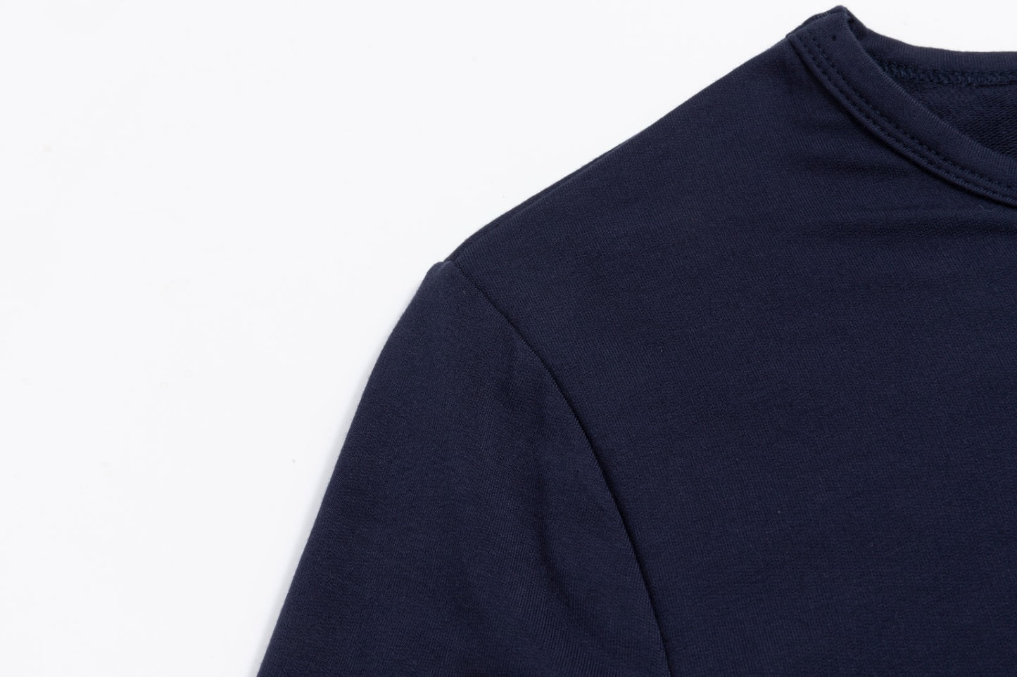 Fake Two Piece Hoody Drawstring Knit Dress - Navy