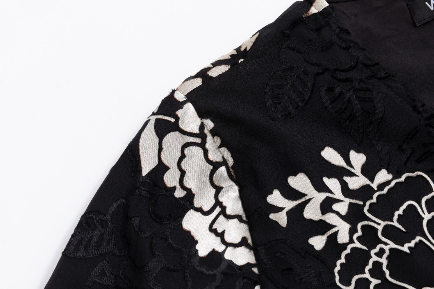 Black & White Flower Printed Top & Jumper