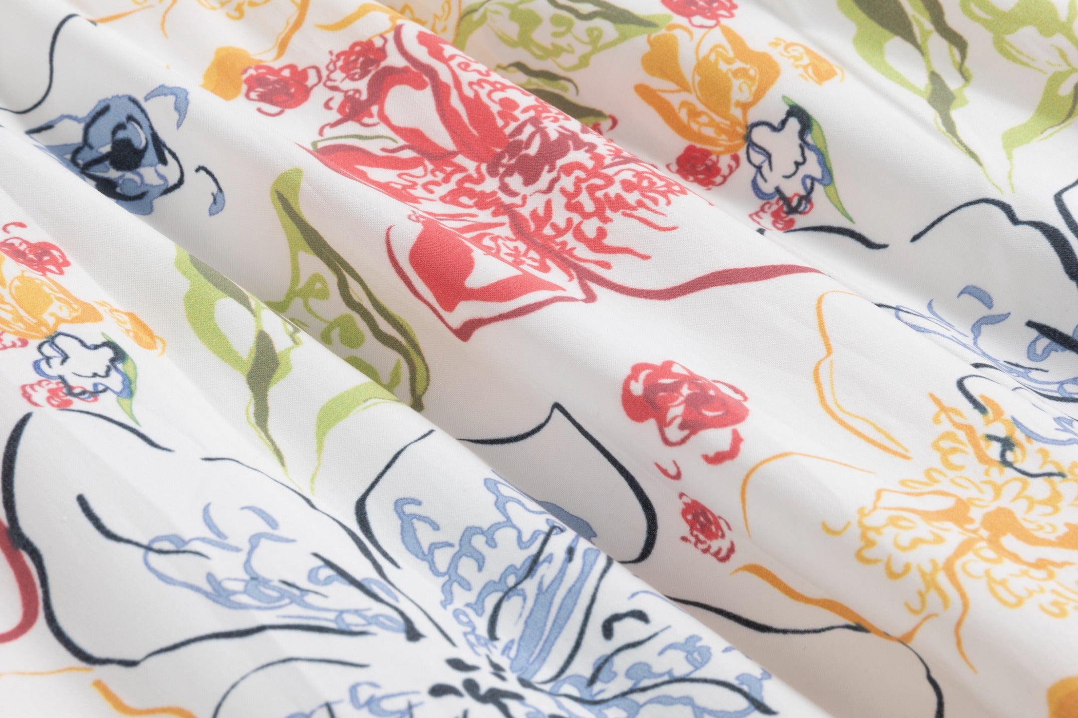 Multiflowered Printed Sleeveless Layer Jumper With Shoulder Ruffle