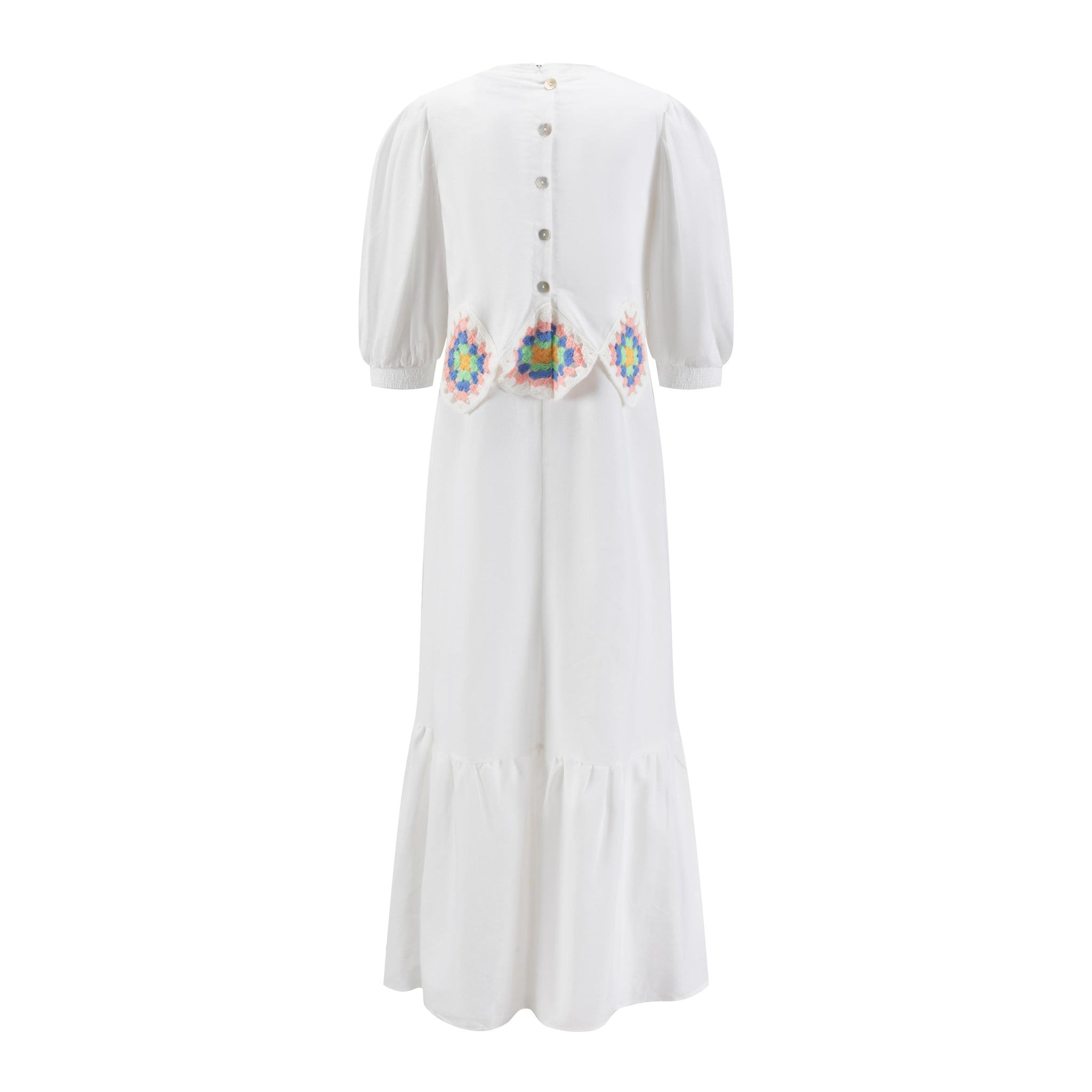 White Overlay With Crochet Over White Jumper