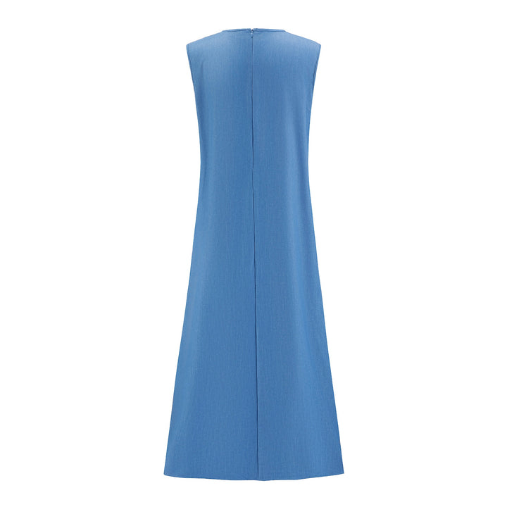 Tencil Jumper With Knit Neckline