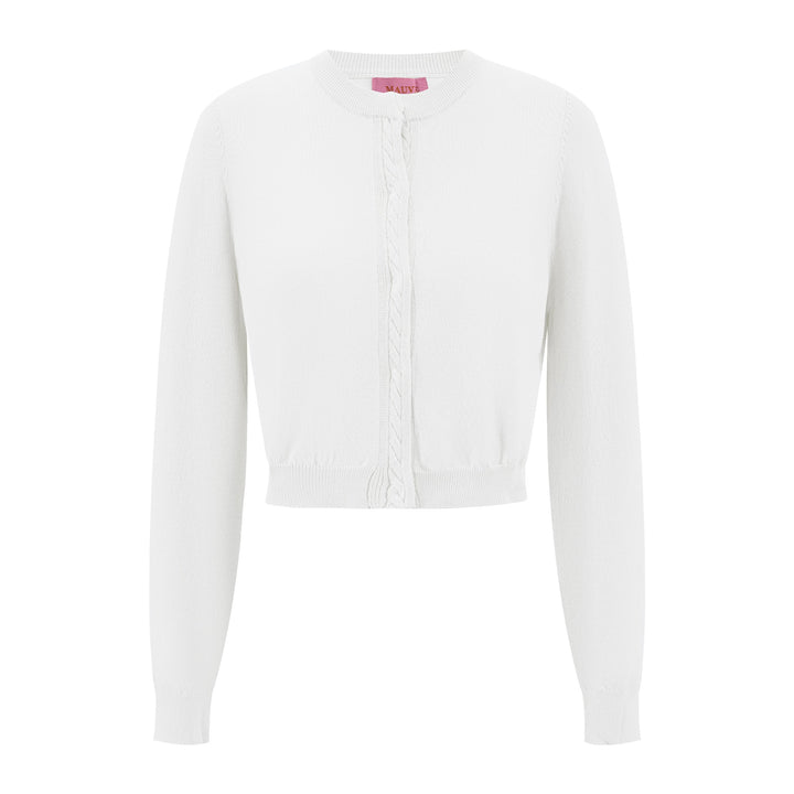 Ivory Braided Cardigan