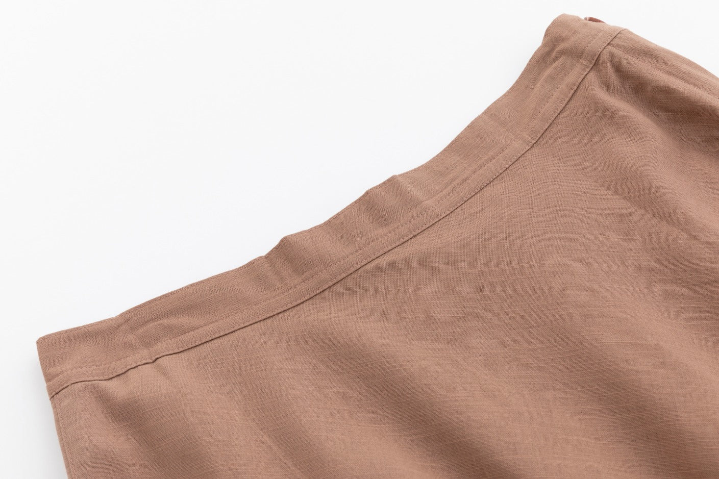 Banded Flair Skirt - Solid Tan-Linen