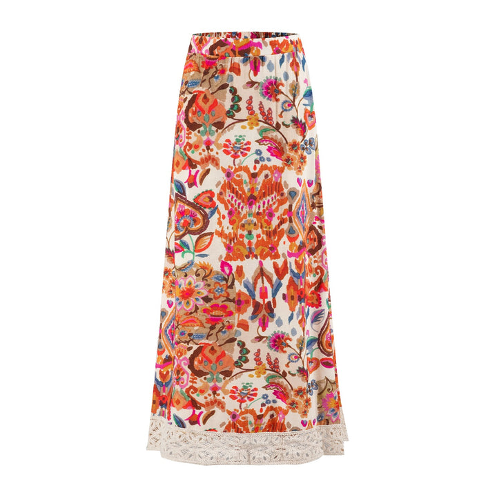 Multi Colored Crochet Lace Skirt