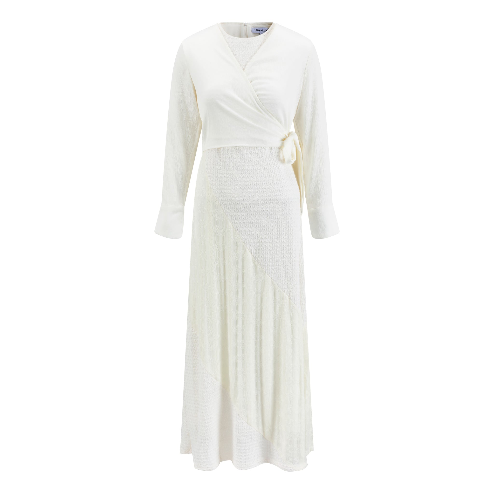 Ivory Knit Overlay Dress – The Runway Company