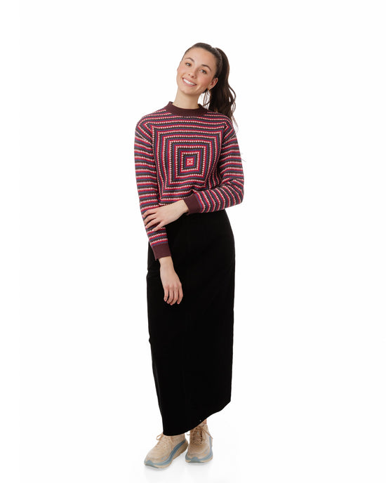 Multi Colored Abstract Printed Sweater