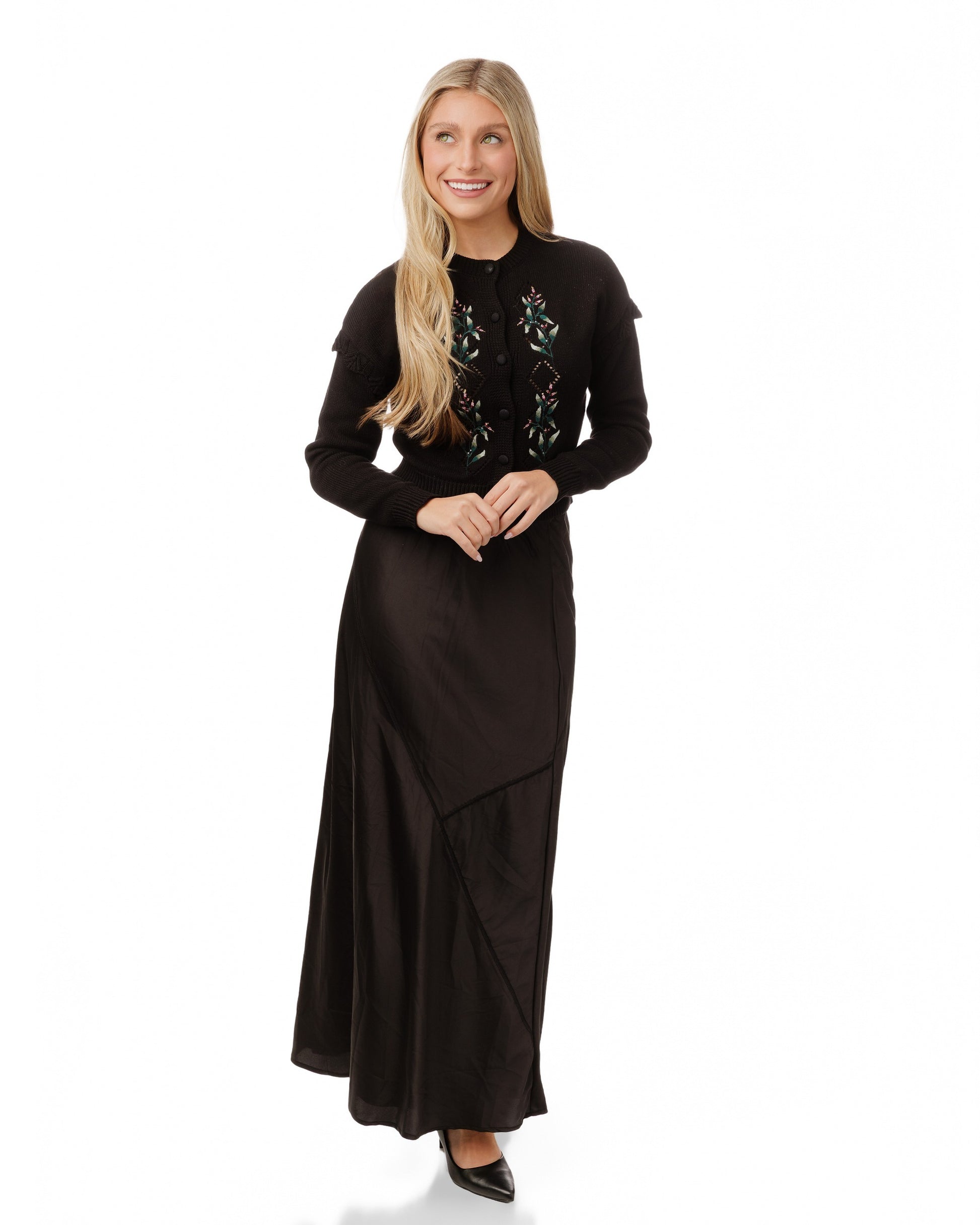 Multi Colored Embroidered Cardigan