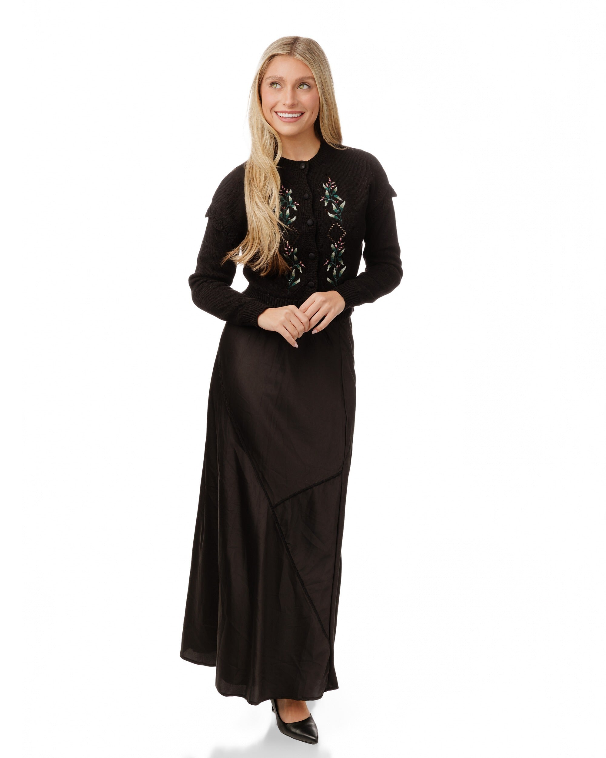 Multi Colored Embroidered Cardigan