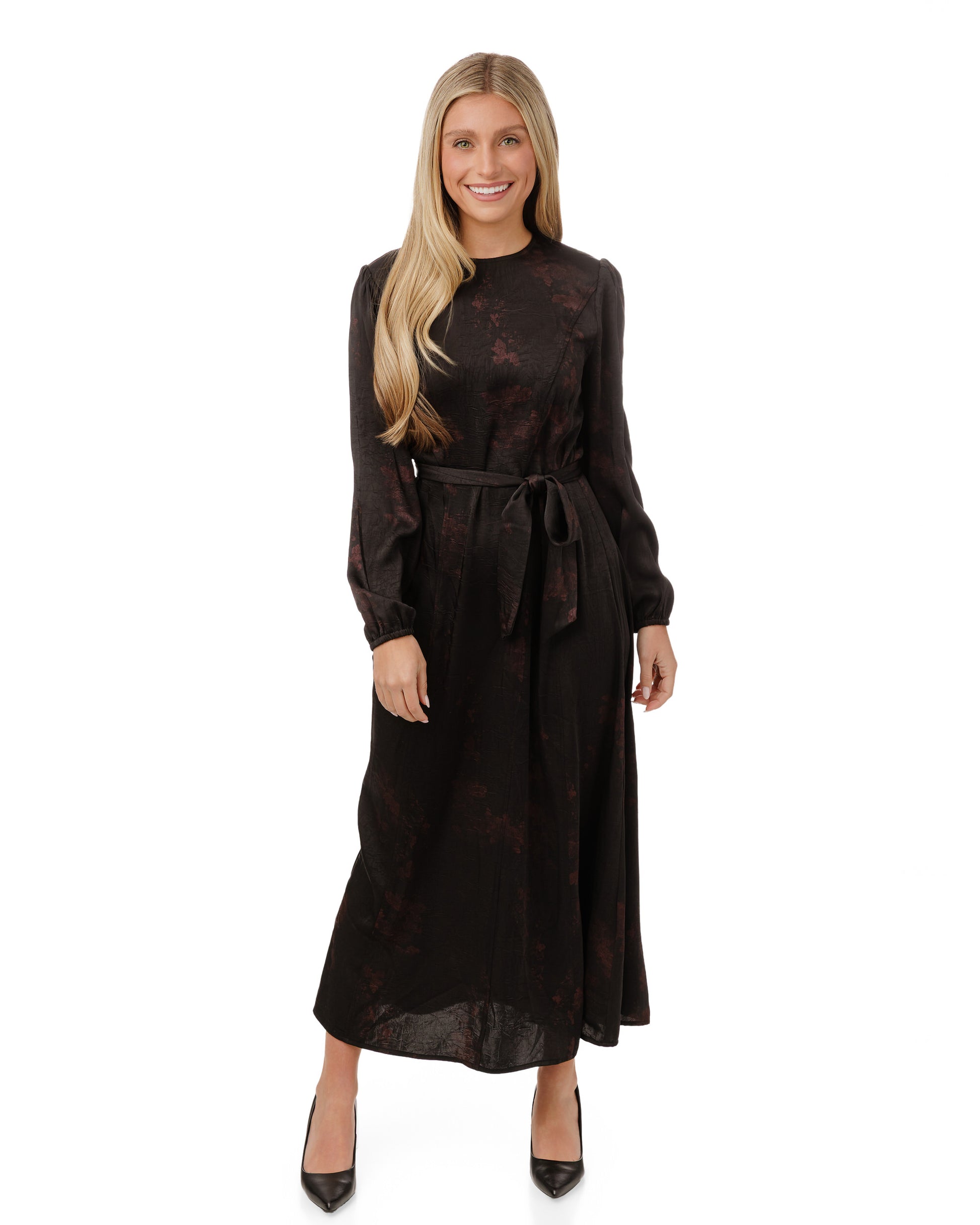 Black And Red Metallic Dress