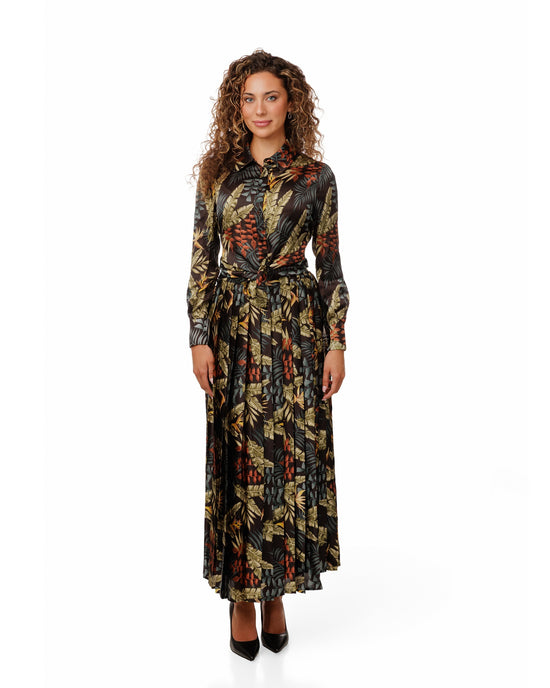 Multi Colored Leaves Printed Top