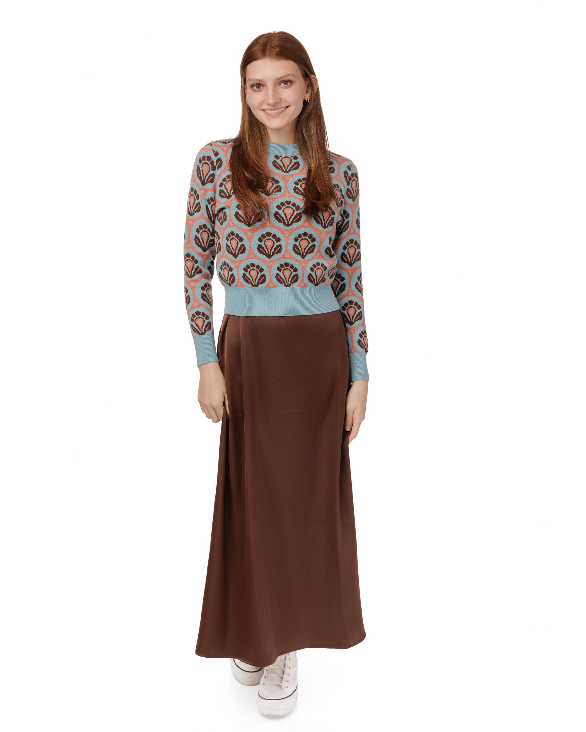 Patterned Sweater - Light Blue