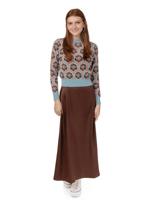 Patterned Sweater - Light Blue