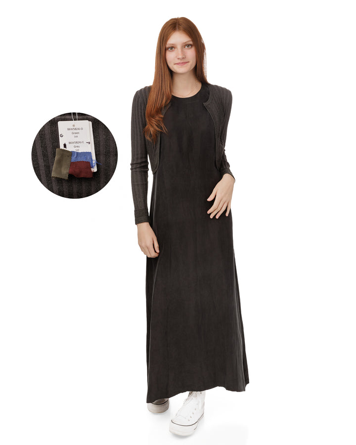 Brushed Suede Jumper - Black