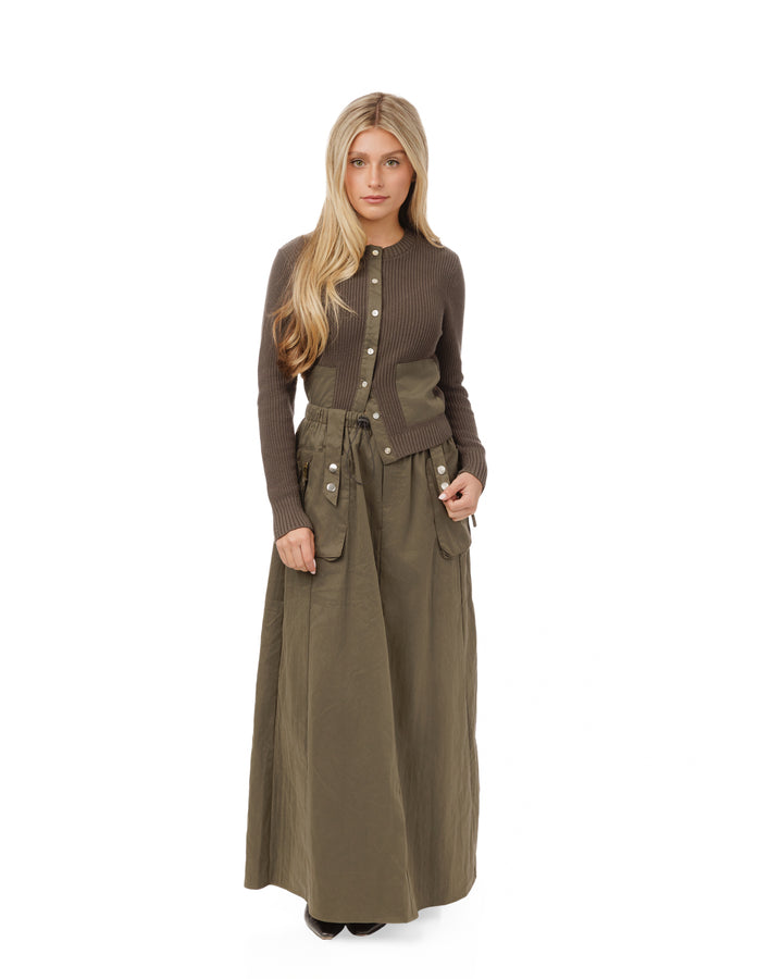 Olive Green Rain Coat Skirt