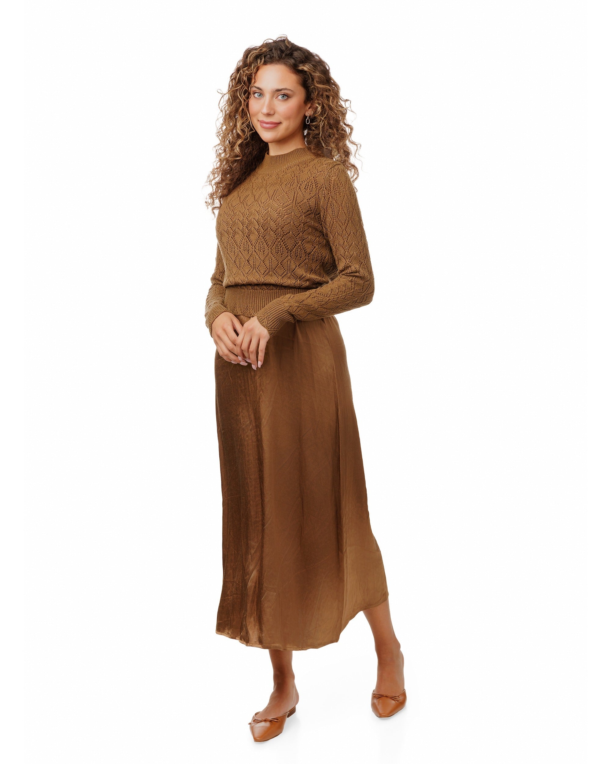 Brown Satin Jumper