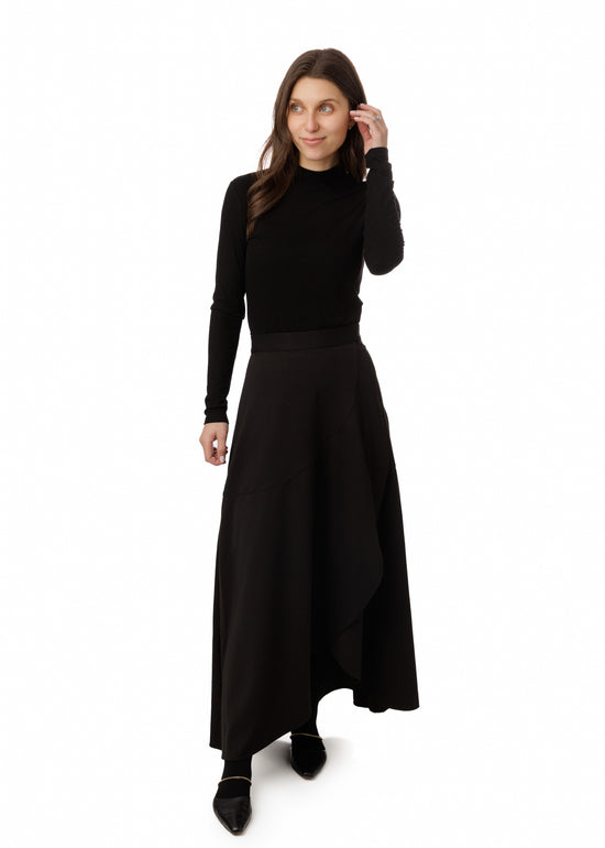 Black Velevet Mock Neck Top