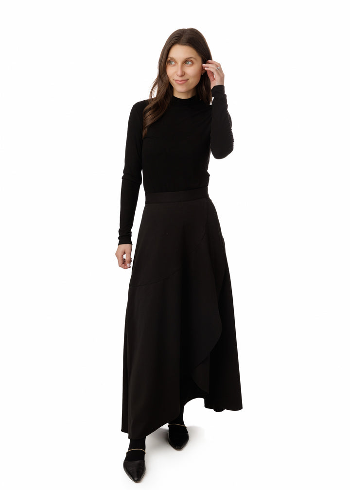 Black Velevet Mock Neck Top