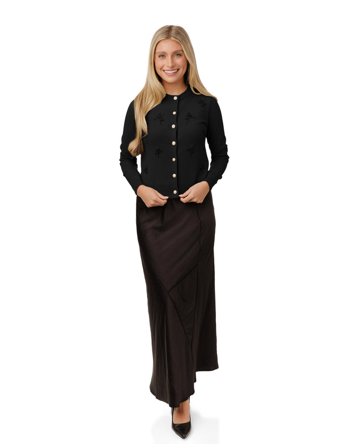 Beaded Cardigan - Black