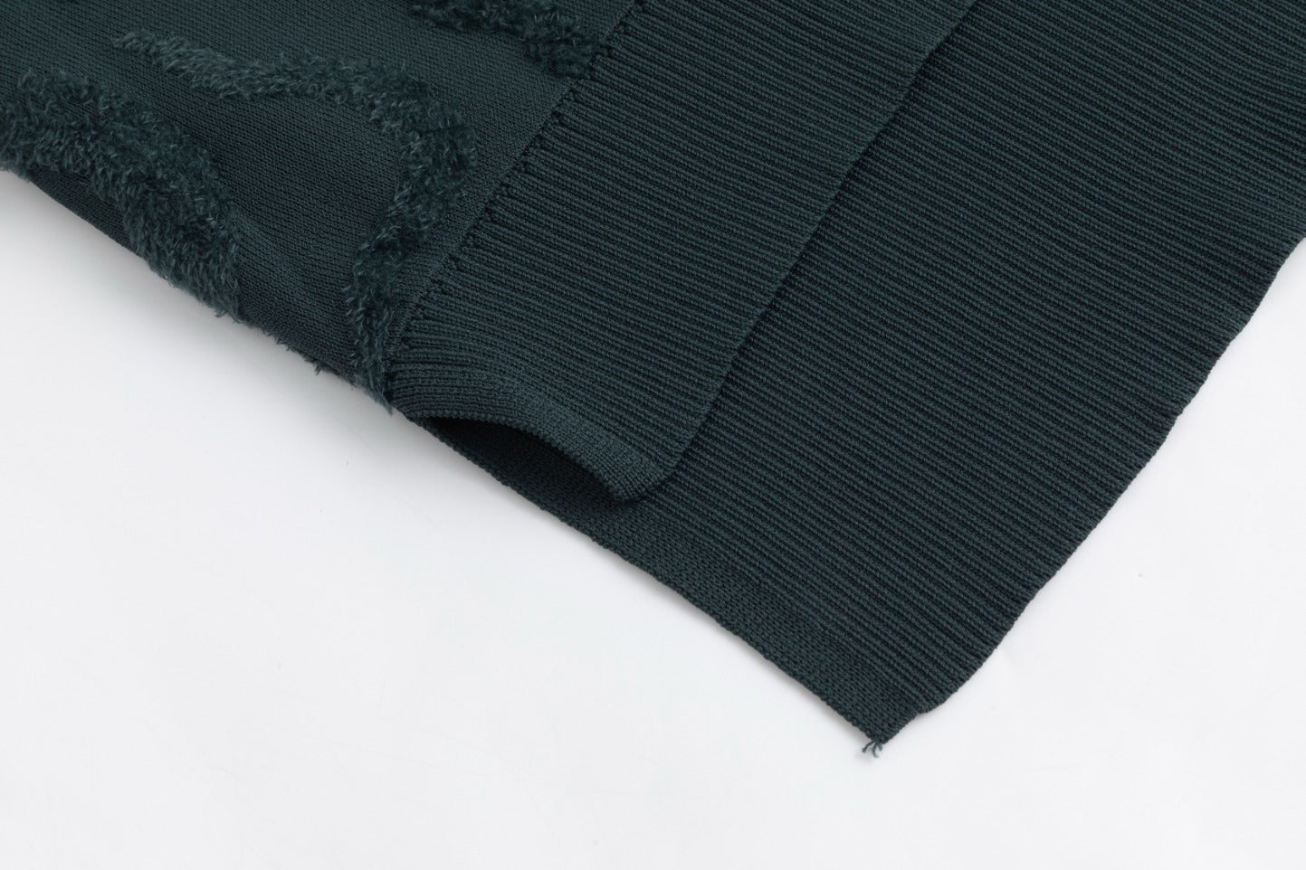 Green Jumper With Green Knit Overlay