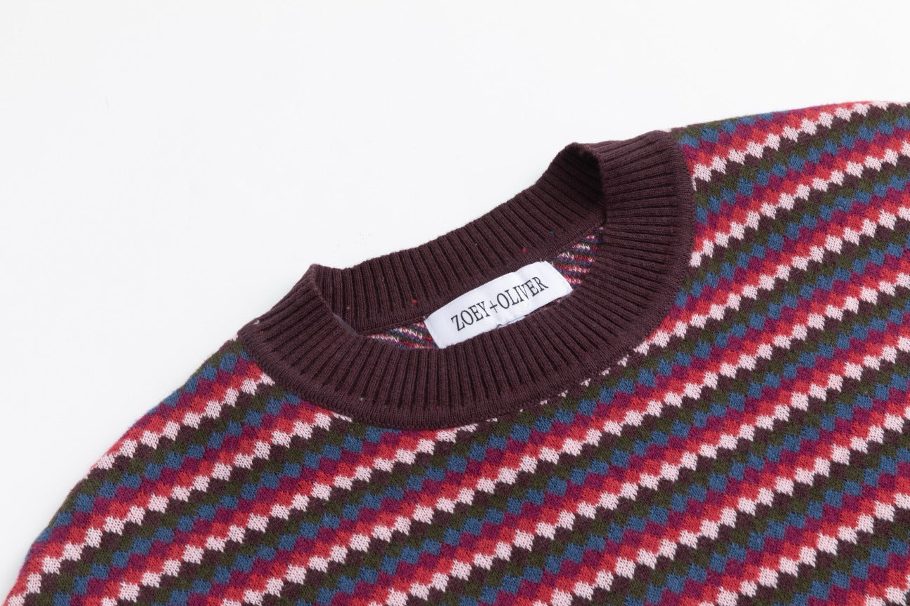 Multi Colored Abstract Printed Sweater
