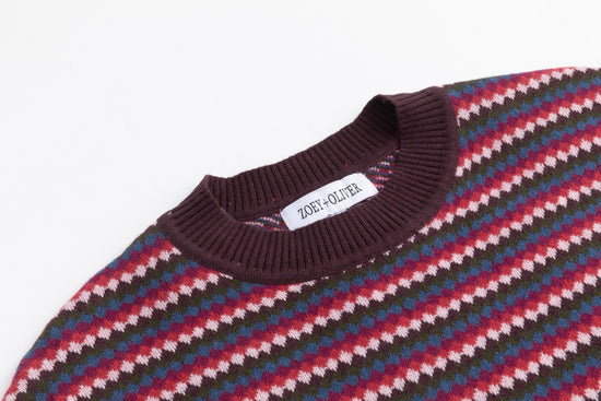 Multi Colored Abstract Printed Sweater
