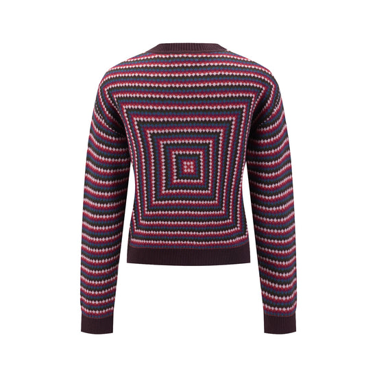 Multi Colored Abstract Printed Sweater