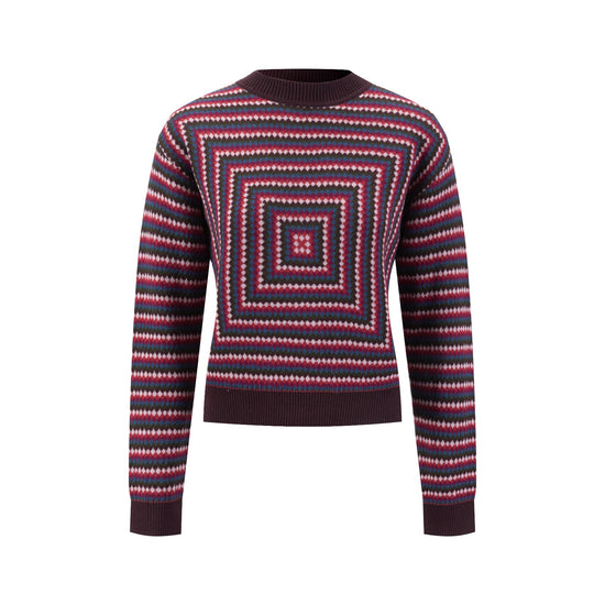 Multi Colored Abstract Printed Sweater