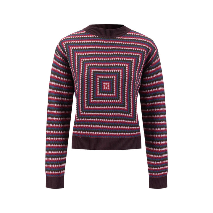 Multi Colored Abstract Printed Sweater