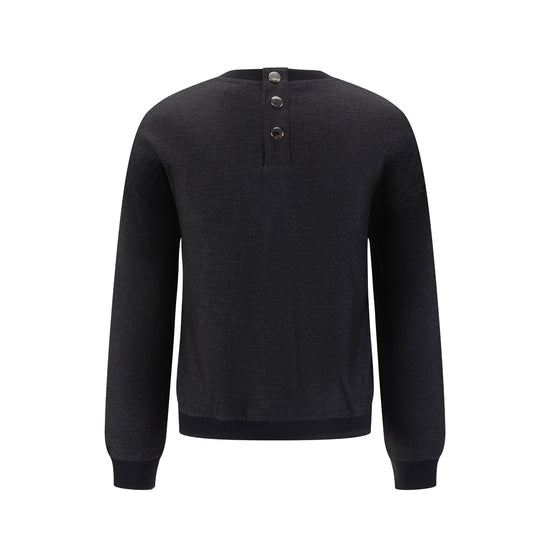 Black Denim Embossed Patch Top