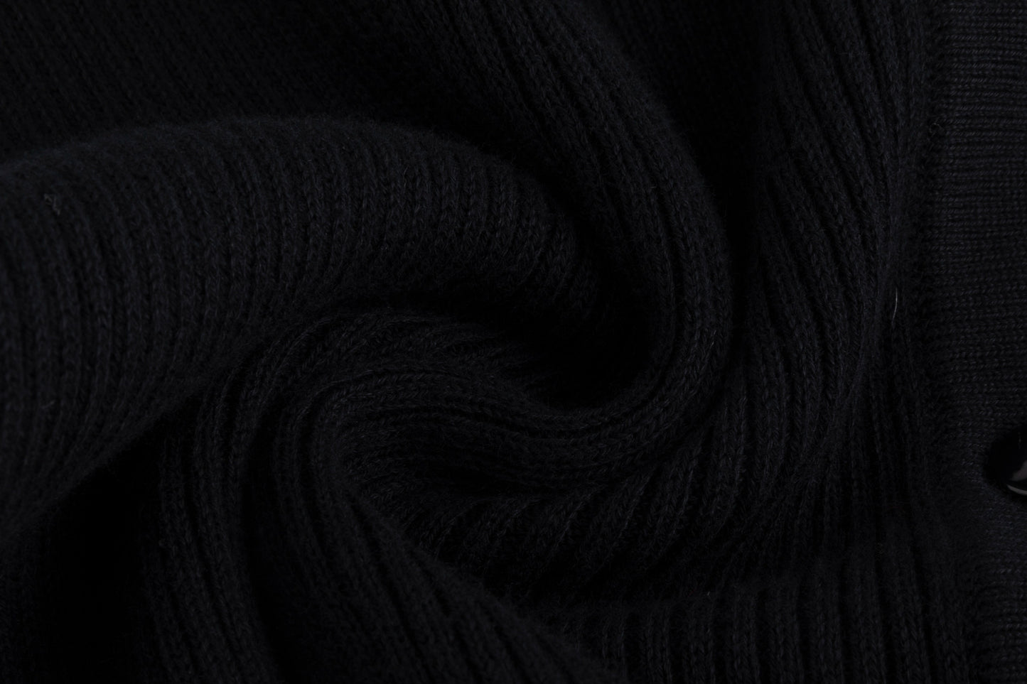 Black Ribbed Vest With Shredded Ribbing