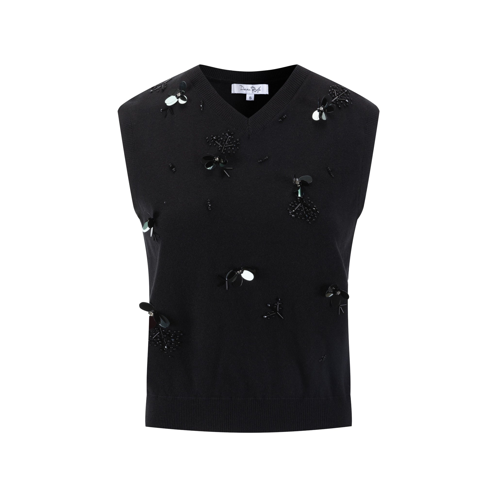 Black Sequin Vest