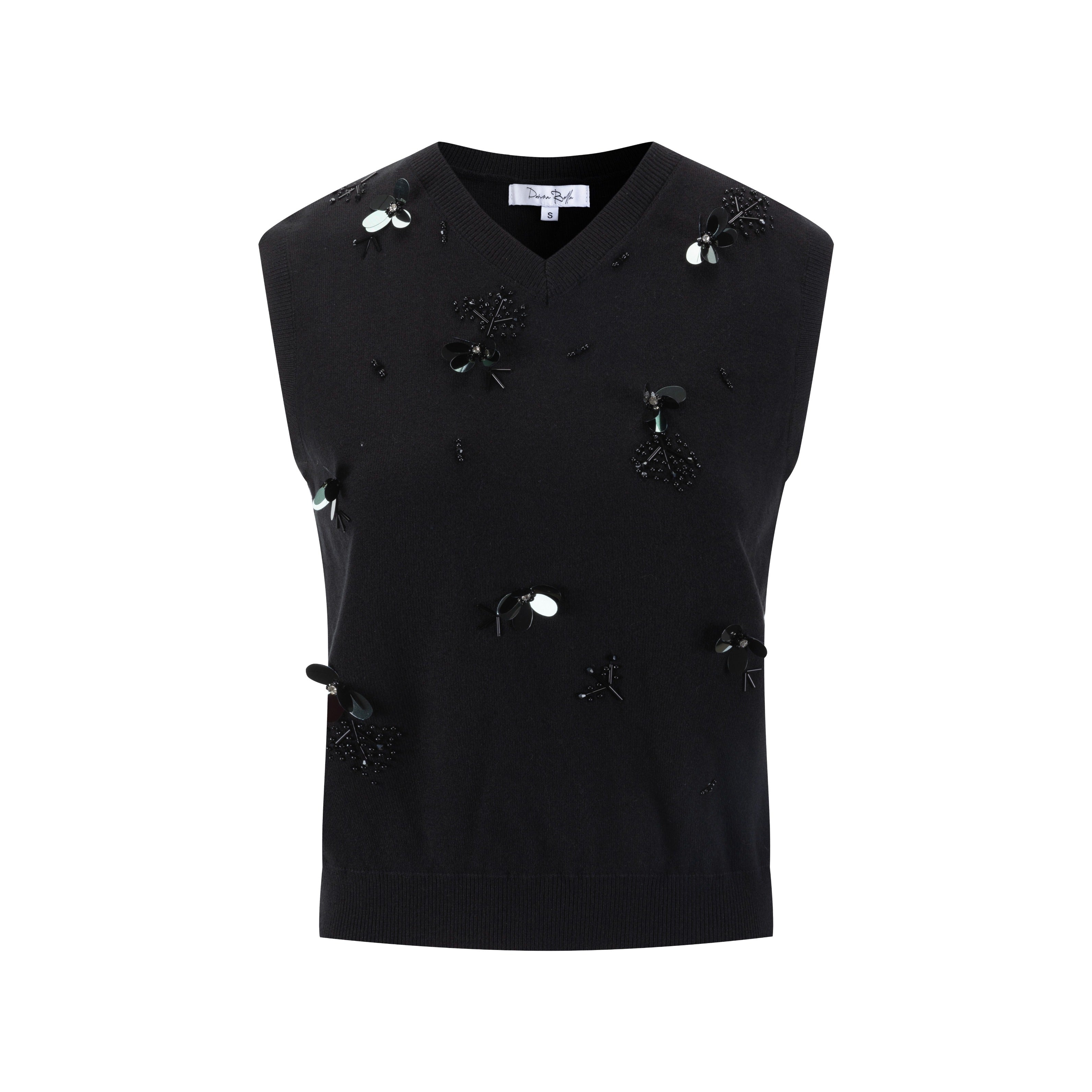 Black Sequin Vest