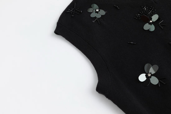 Black Sequin Vest