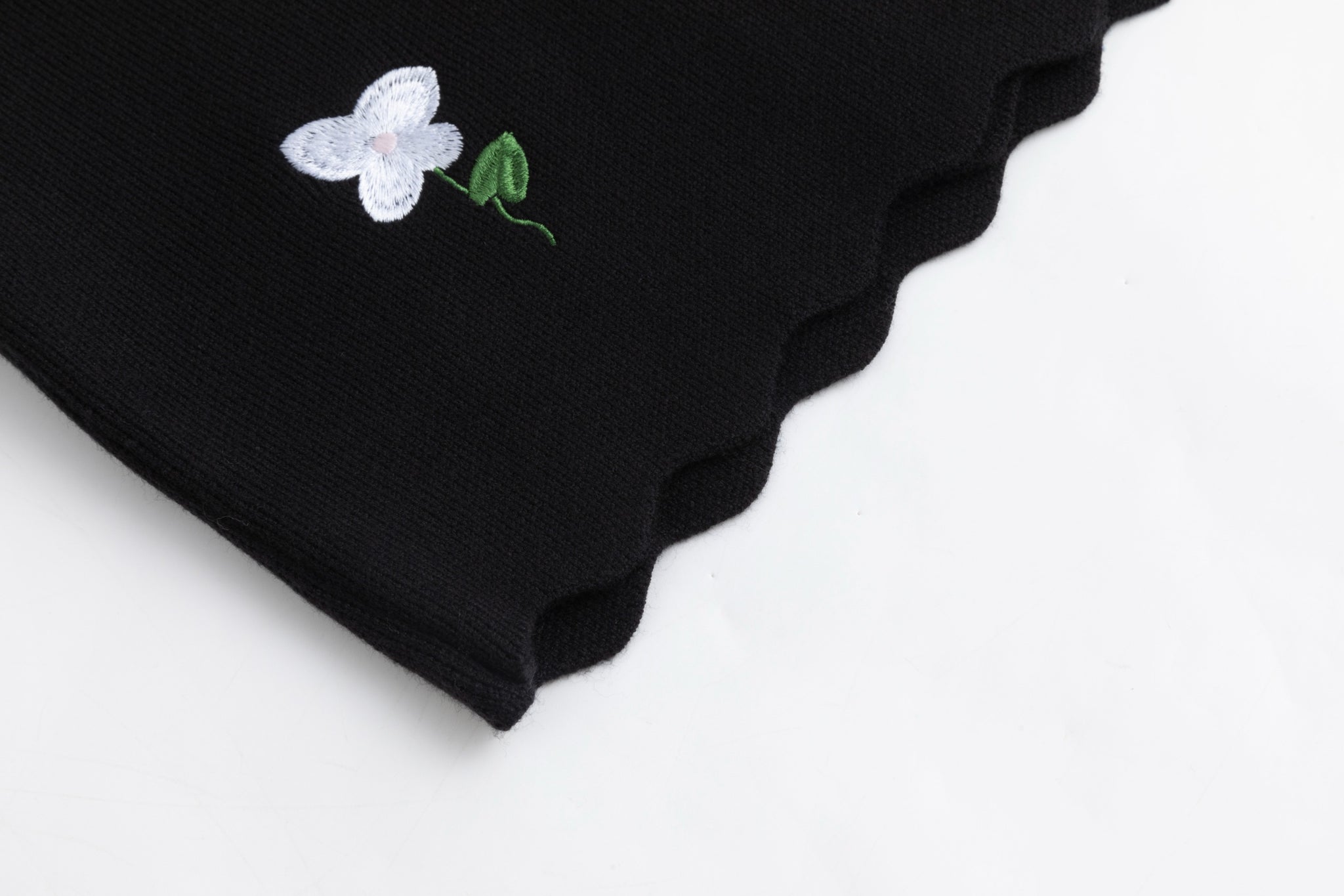 Multi Colored Floral Embroidered Blazer - Black