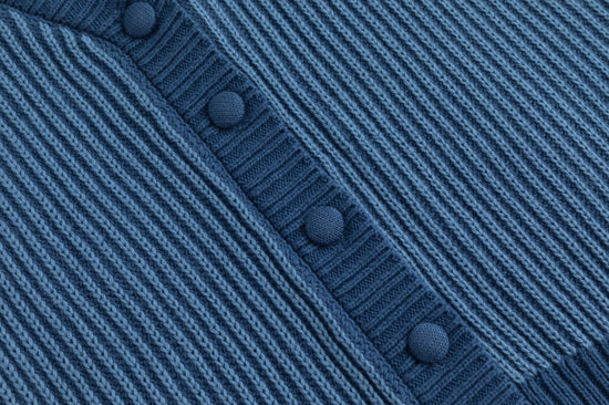 Blue Ribbed Knit Vest