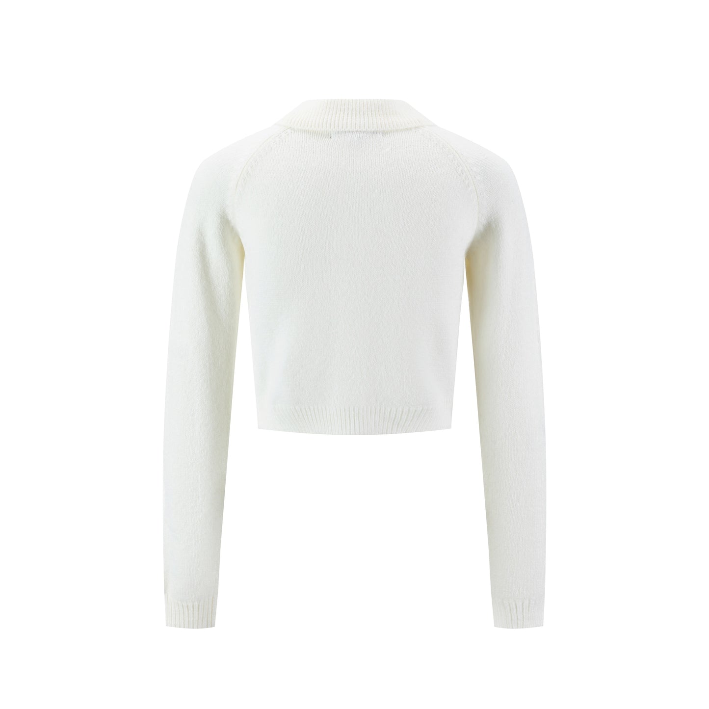 Colored Bee Button Knit Cardigan - Ivory