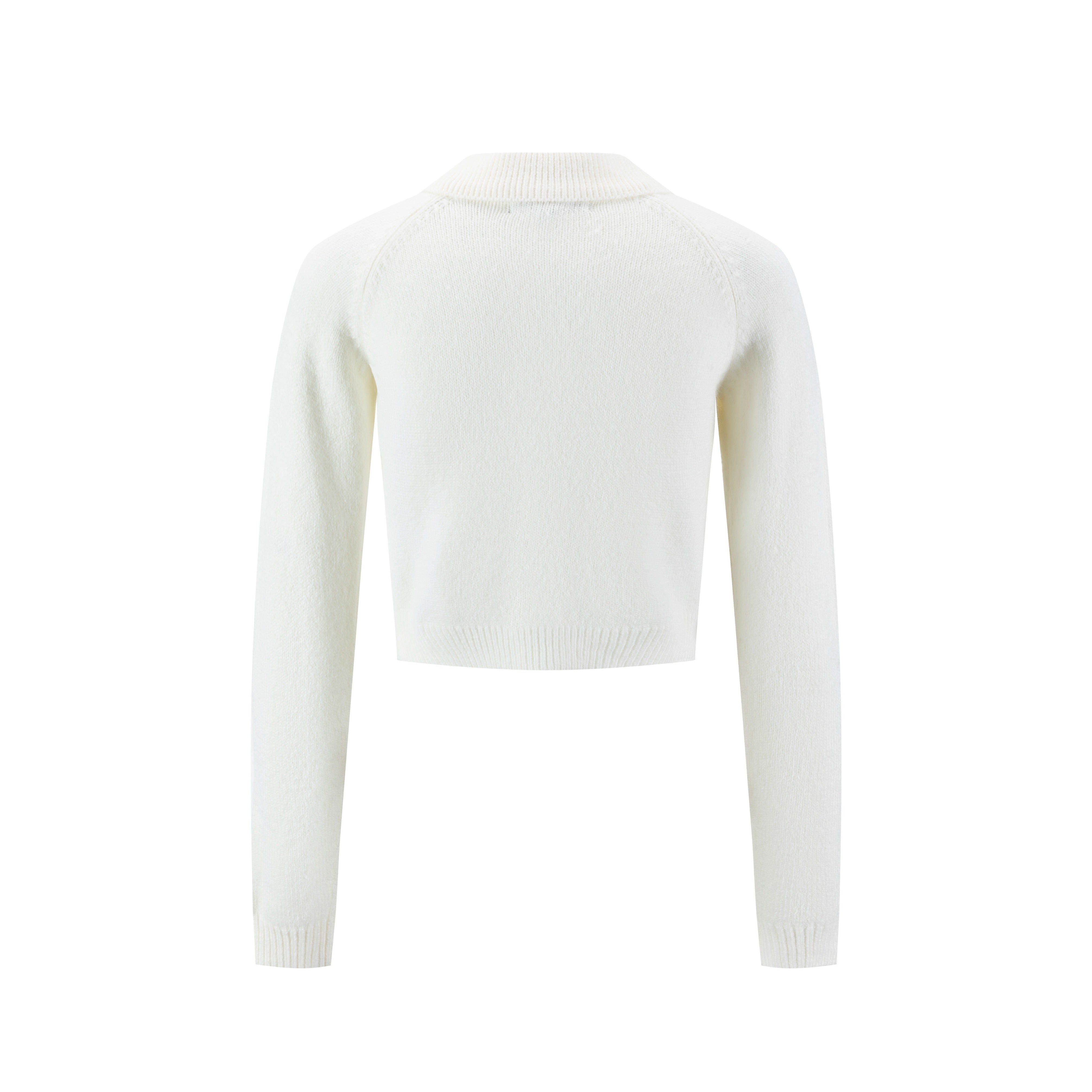 Colored Bee Button Knit Cardigan - Ivory