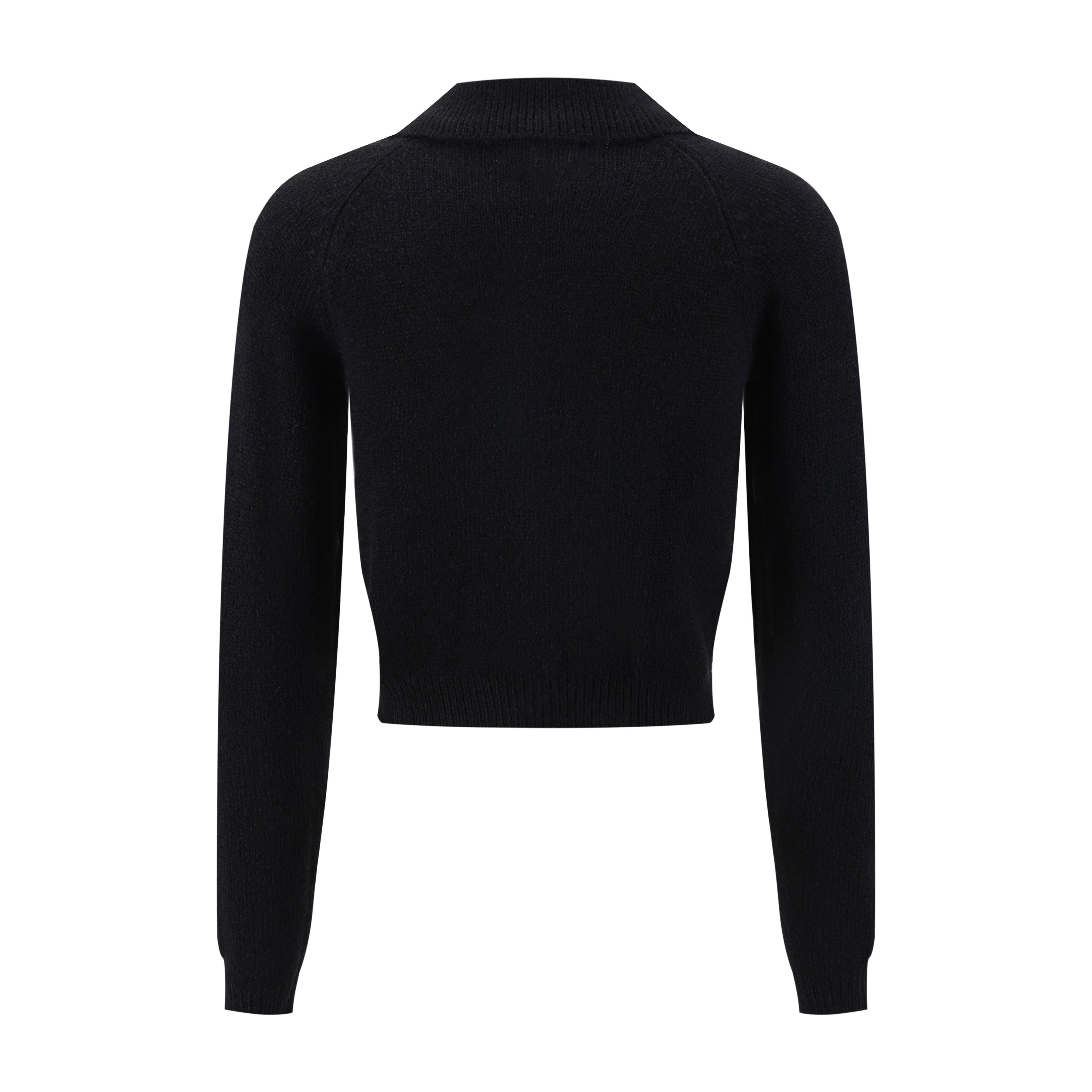 Colored Bee Button Knit Cardigan - Black