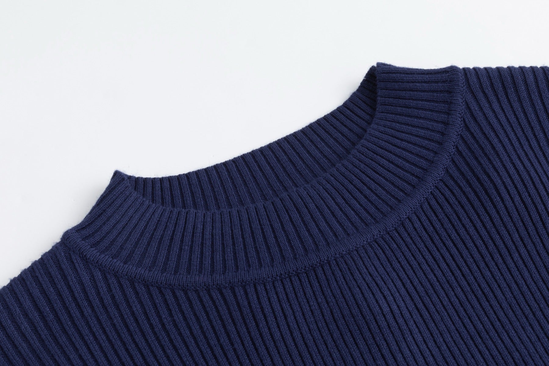 Orange And Blue Wool Jumper With Blue Knit Overlay