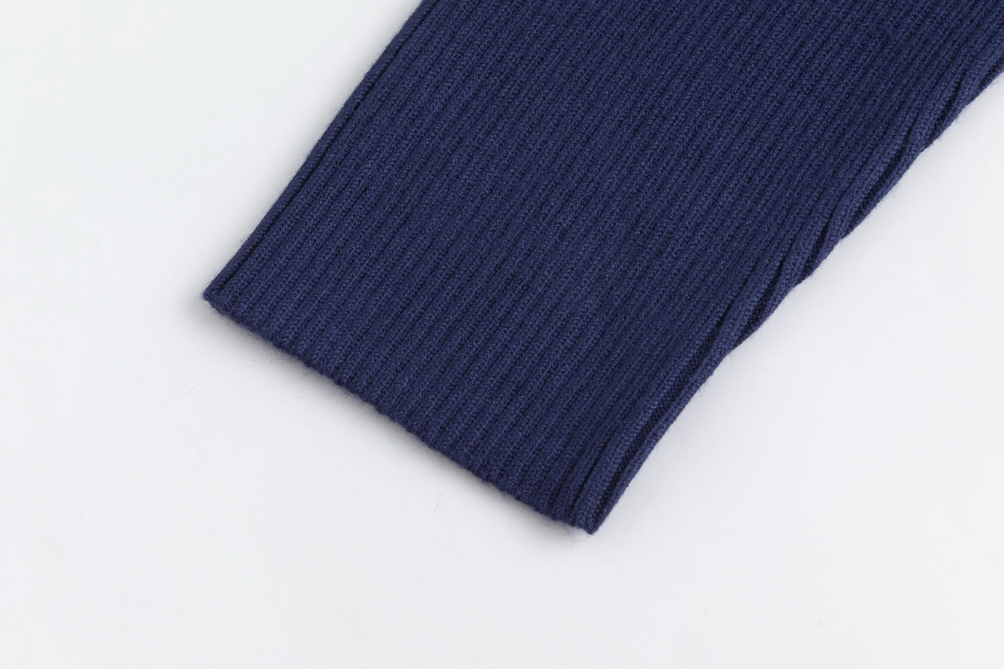 Orange And Blue Wool Jumper With Blue Knit Overlay