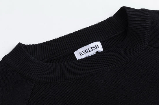 Black And Silver Floral Jumper With Black Knit Overlay