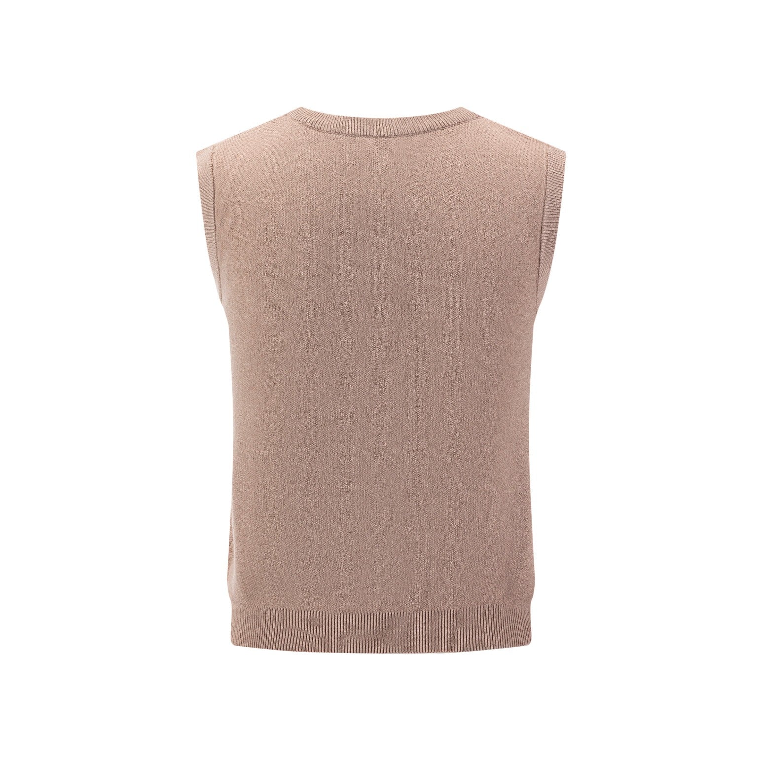 Floral Knit Vest - Beige