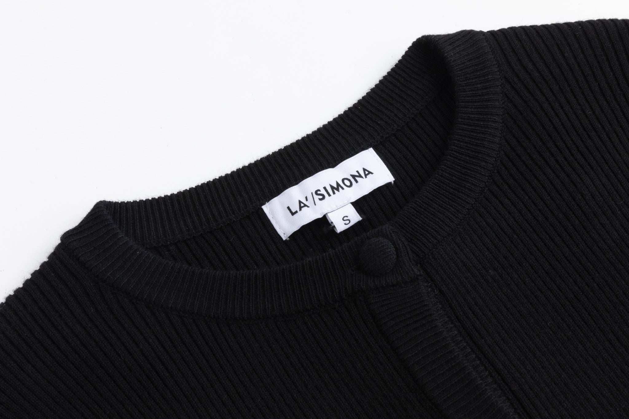 Black Ribbed Embroidered Sleeve Cardigan