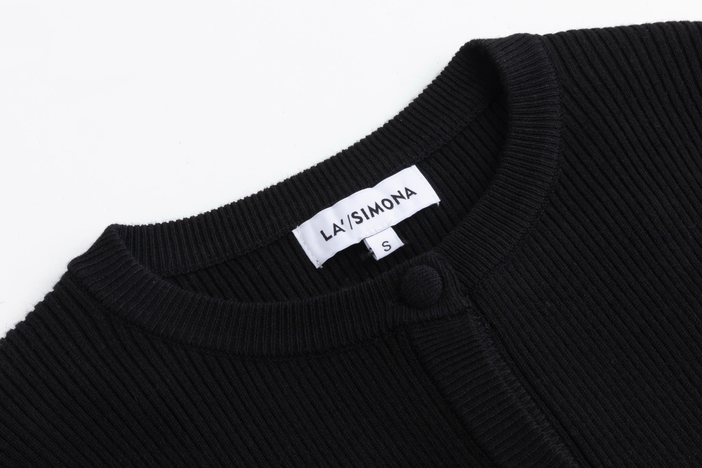 Black Ribbed Embroidered Sleeve Cardigan