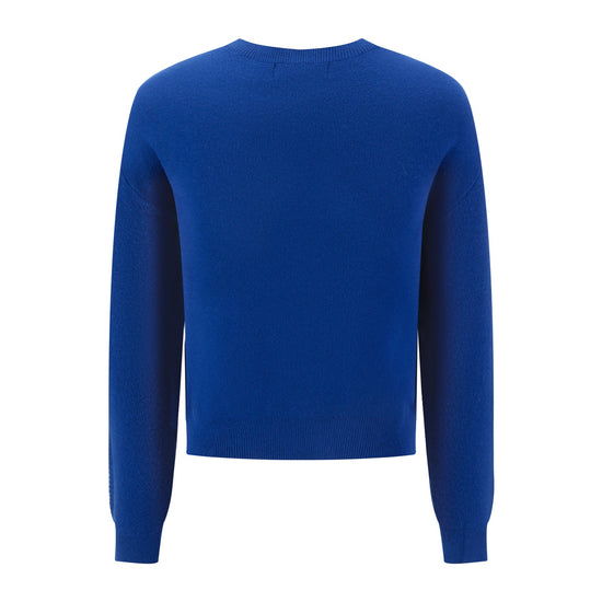 Royal Blue Knit Sweater With W Patch