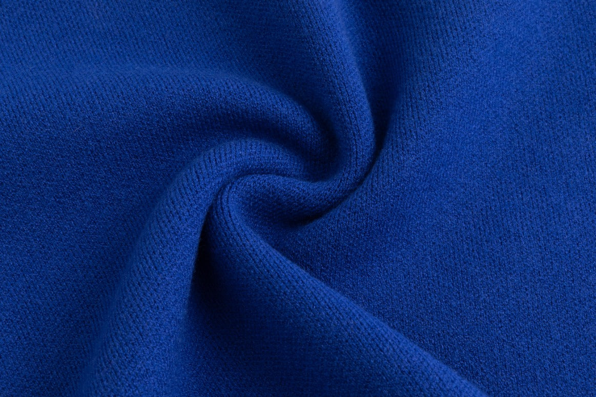 Royal Blue Knit Sweater With W Patch