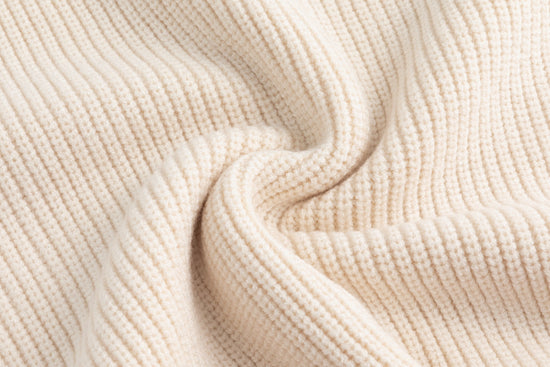 Off White Knit Vest With Colored Striped Ribbing