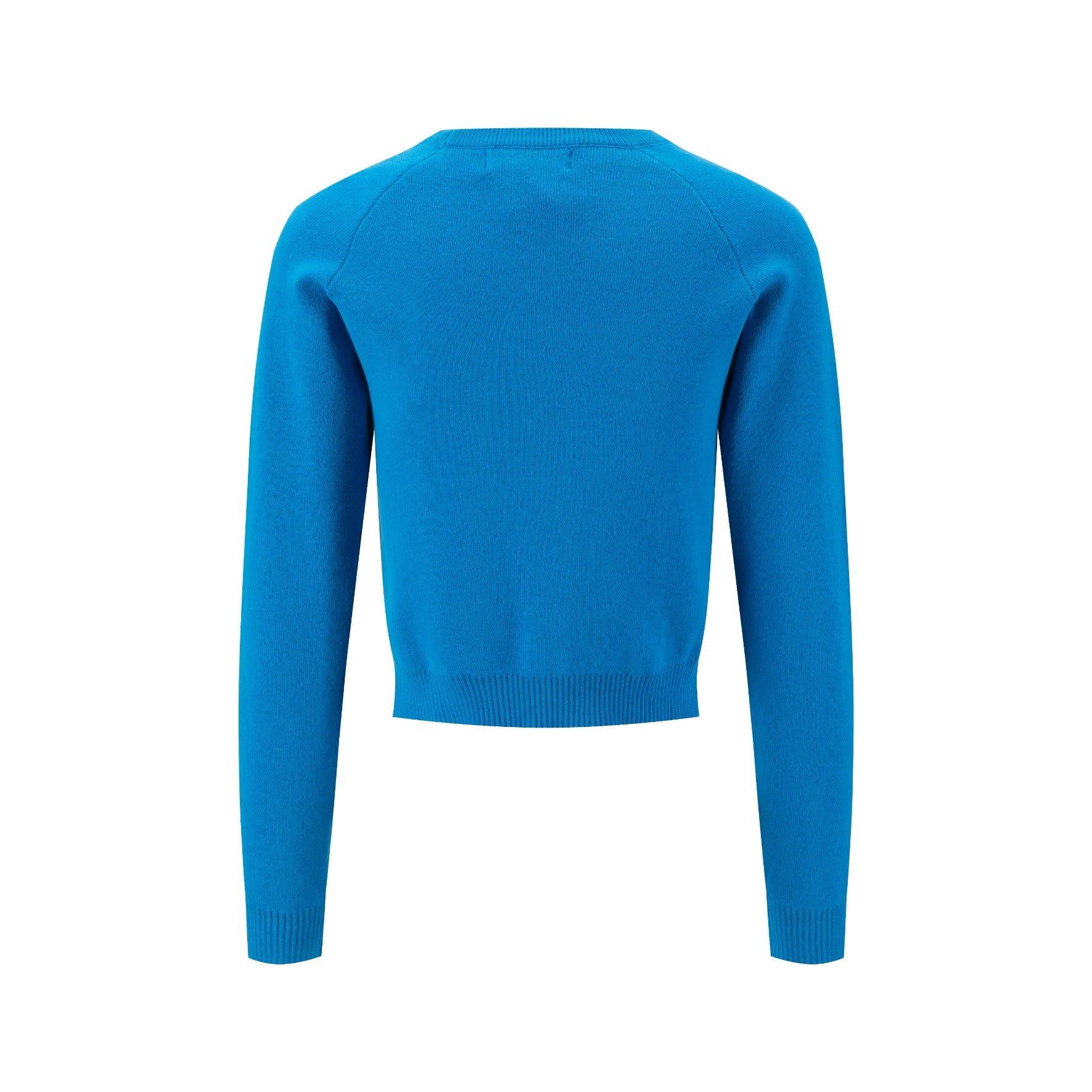 Black And Orange Flowers Embroidered Sweater - Blue